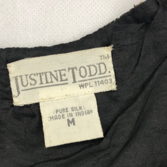 Vintage Justine Todd Beaded Scallop Edge Top Sz M - Picture 7 of 8